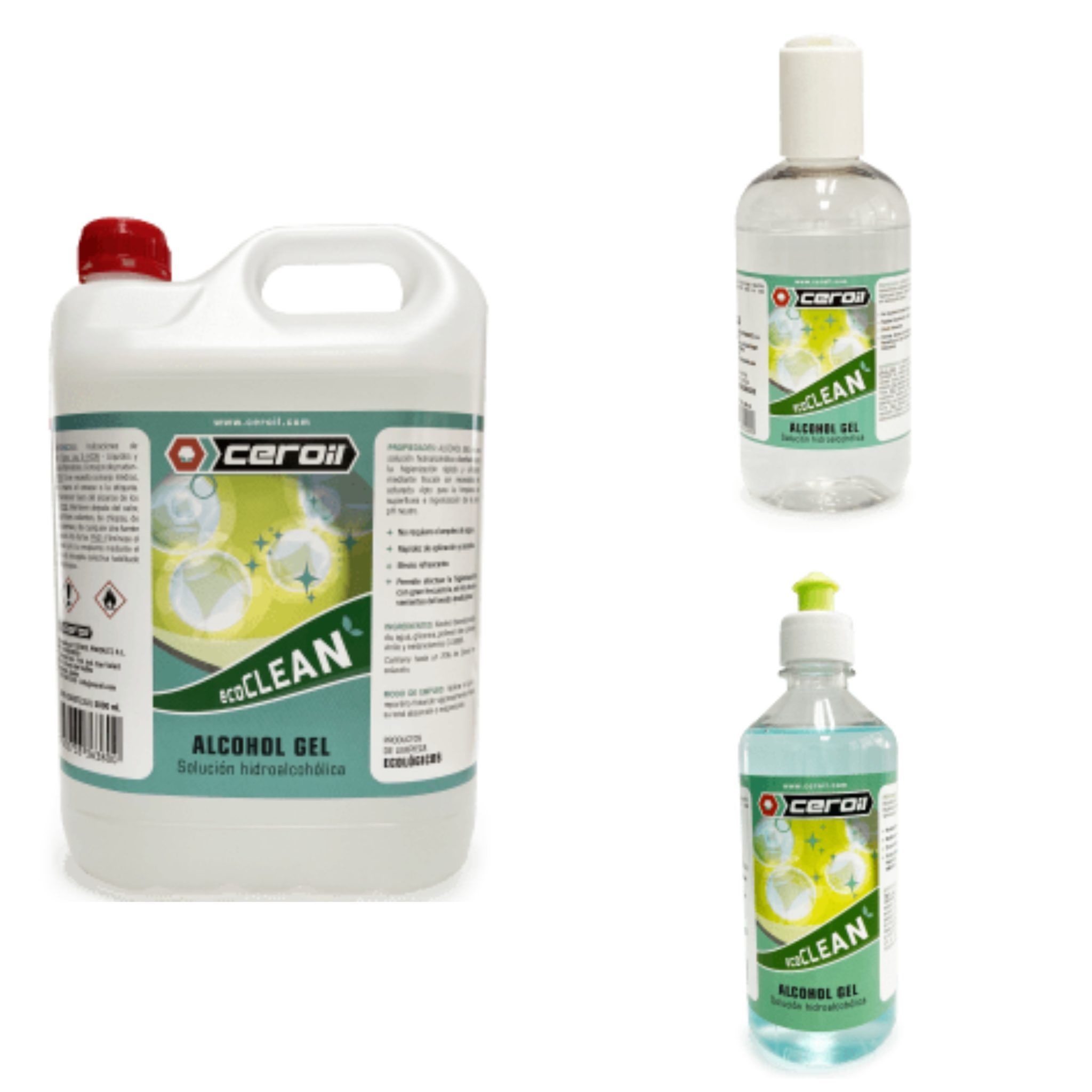 ECO CLEAN Alcohol Gel 5L con Dispensador CEROIL