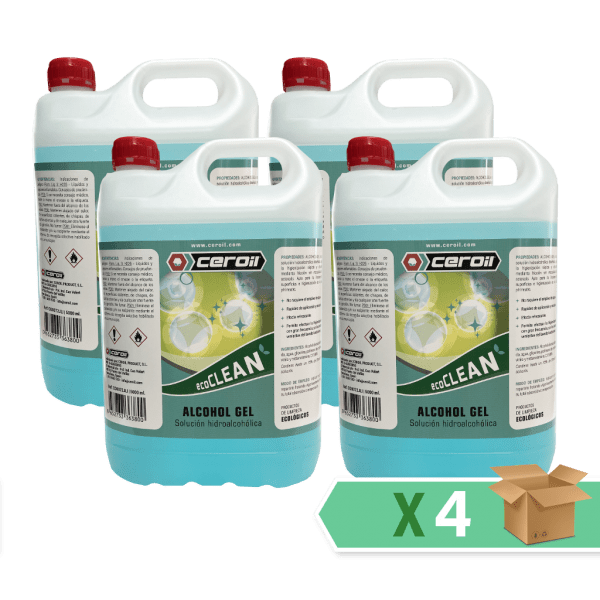 aditivos ceroil ECO CLEAN - Alcohol Gel 5L - Caja de 4