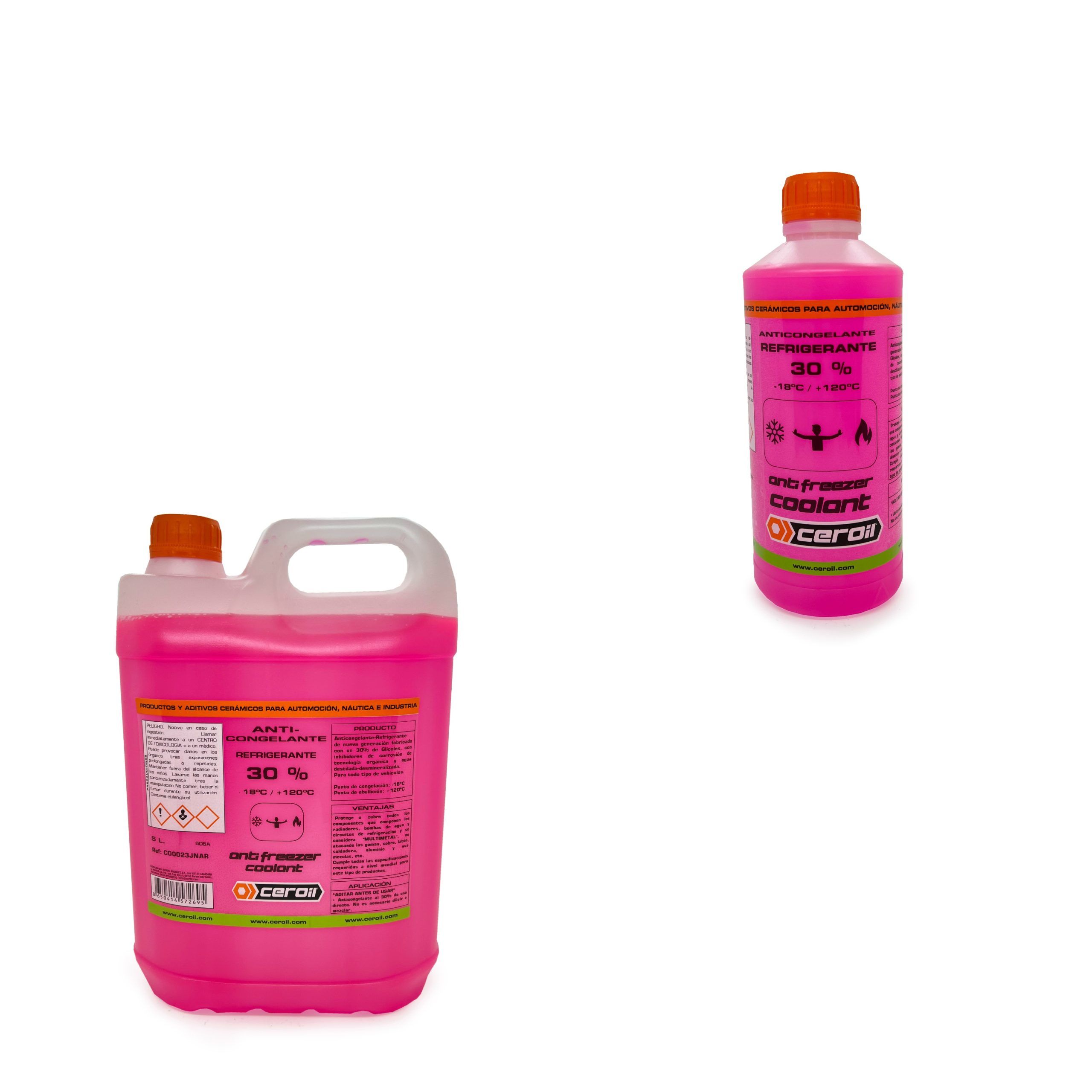 Anticongelante Líquido Refrigerante Rosa 5L 30% para Coche - Mejora el  Rendimiento del Motor