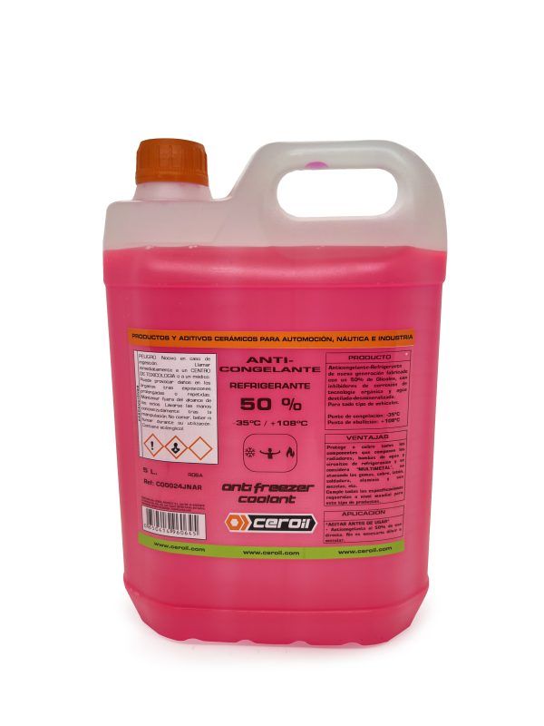 aditivos ceroil Refrigerante - Anticongelante 50% Rosa